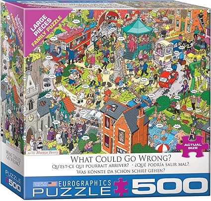 Amazon Com Eurographics What Could Go Wrong By Martin Berry 500 Piece Puzzle Toys Games