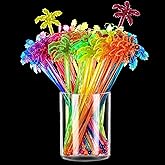 Reallnaive 100 Pieces Swizzle Stick Cocktail Drinks Stirrers Disposable Plastic Stirring Sticks for Bar Juices Chocolate Milk