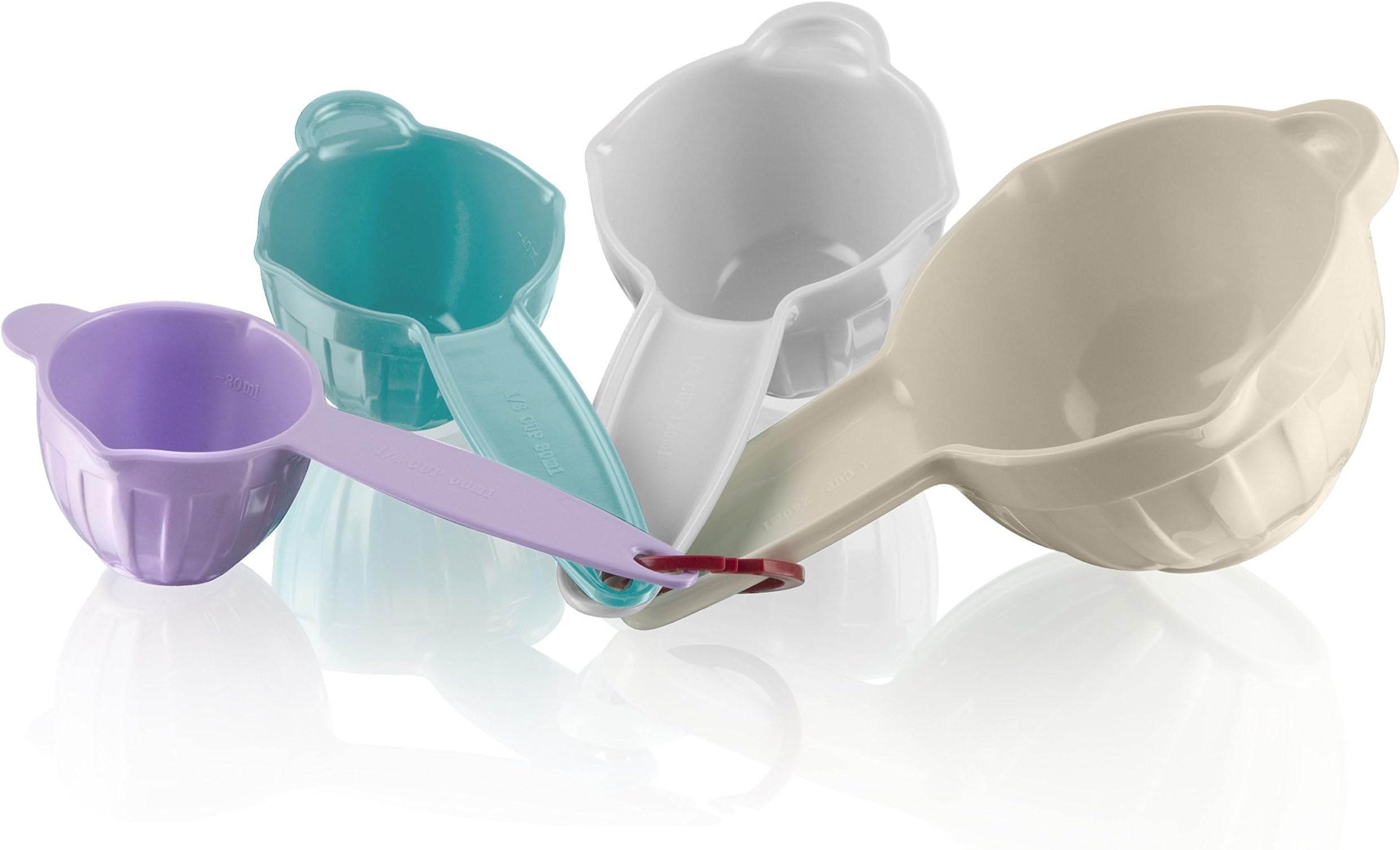 Fearne by Swan Measuring Cups, Melamine, Assorted Colour, Set of 4