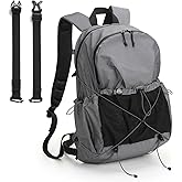 OCE GEAR Lightweight Backpack, 14 Inch Casual Laptop Backpack for Men and Women Waterproof DayPack Bag Small Everyday Carry Bag for Travel, Work (Grey)