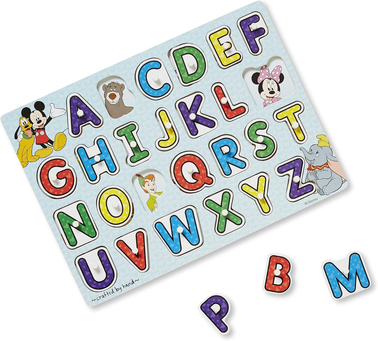 Melissa & Doug Disney Peg Puzzle Bundle-Alphabet, Numbers, Shapes & Colors: Toys & Games