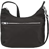 Travelon Women's Anti-Theft Tailored Hobo, Onyx, One Size