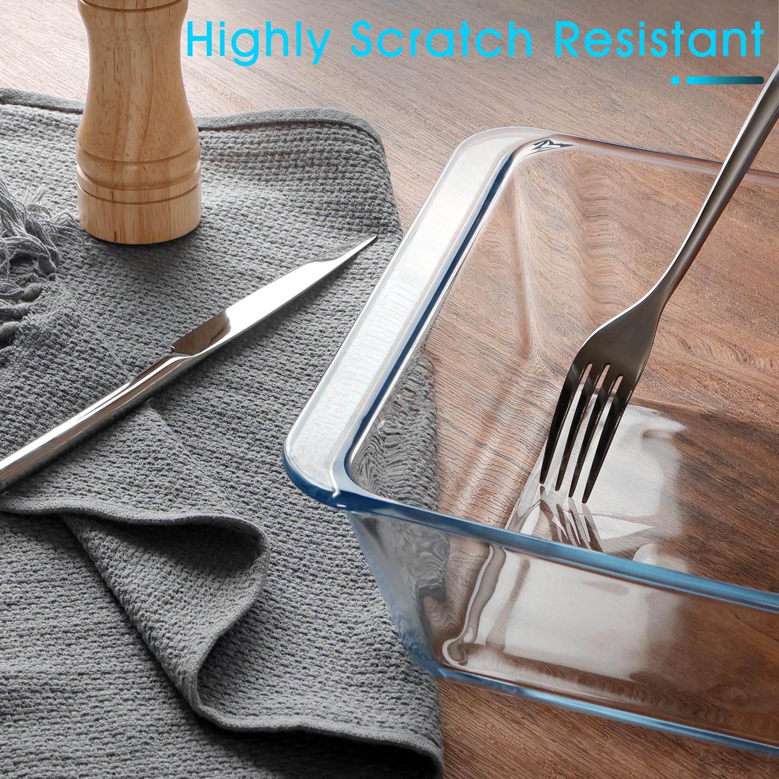 NUTRIUPS 5.7QT Extra Large and Deep Glass Baking Dish,13×9 inches Large Glass Baking Pan,Rectangular Lasagna Pan,Deep Casserole Dish,Microwave & Oven Safe