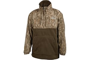 Drake Waterfowl Youth MST Eqwader DW3020 1/4 Zip Hunting Waterproof Breathable Fleece Lined Warm Jacket with Multiple Pockets