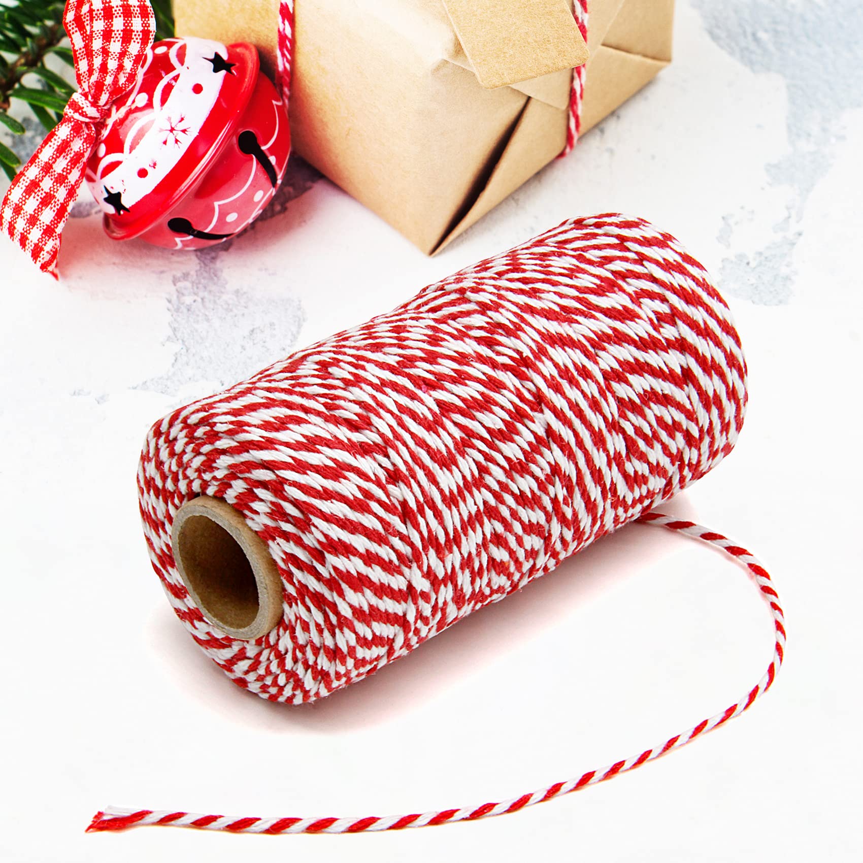 300 Feet Natural Jute Twine and 100PCS Gift Tags & Price Tags Labels by Blisstime (red)