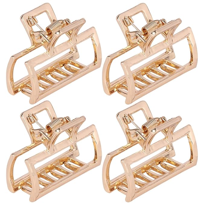 4 Pieces Small Metal Jaw Clip Non Slip Grip Claw Hair Clip