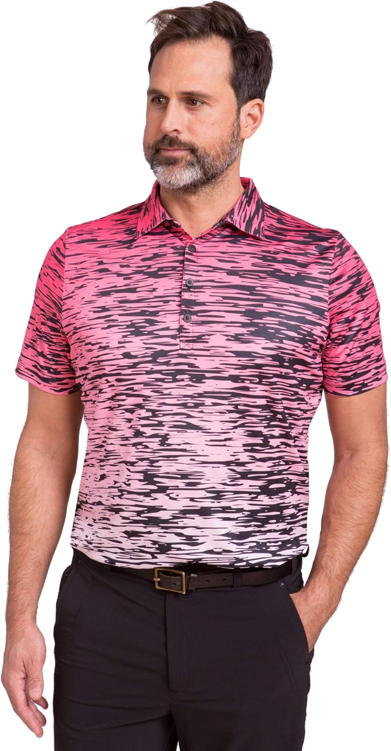 Jamie Sadock j-sadock Men's Golf Printed Polo - Salmon at Amazon Menâs Clothing store