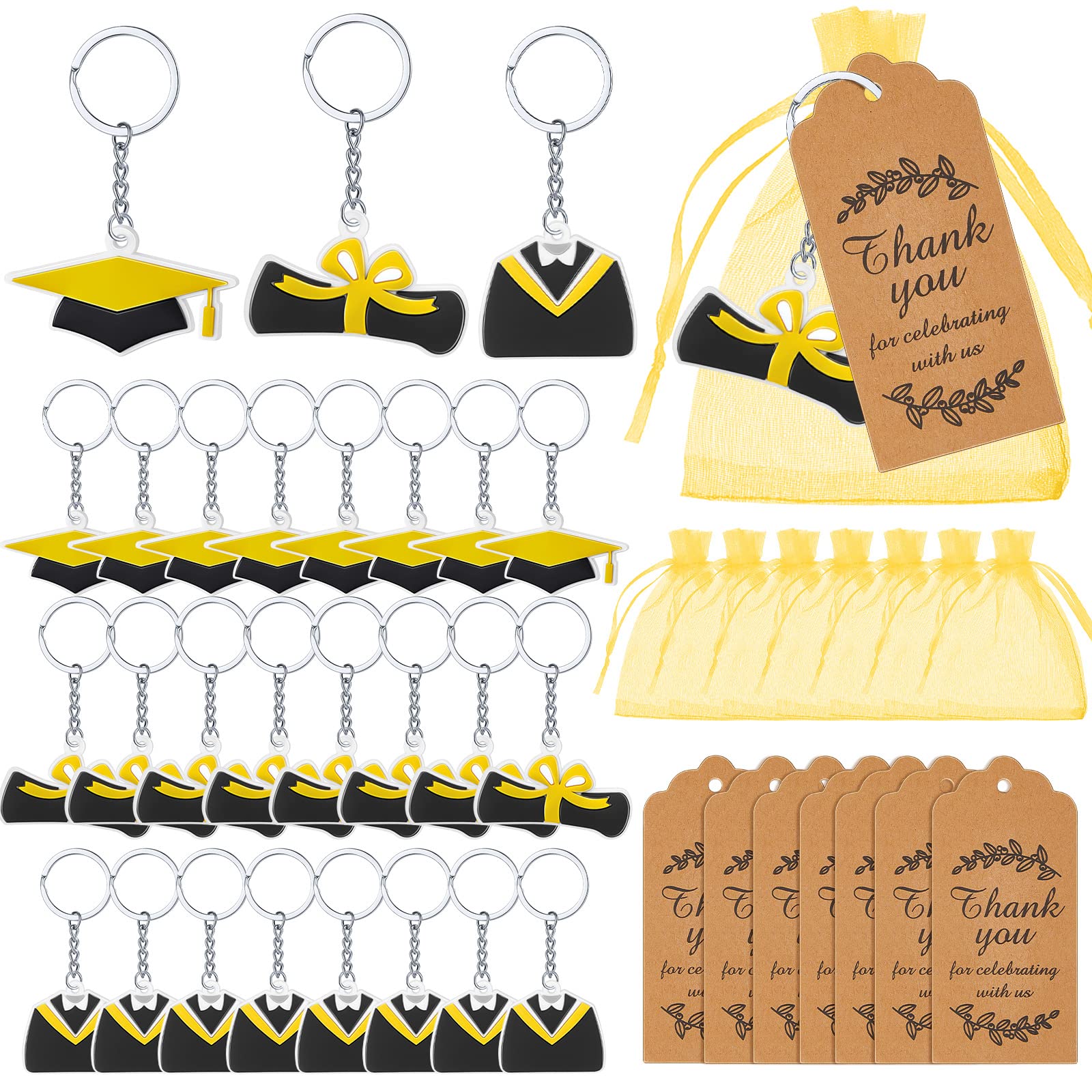 24 Sets 2025 Graduation Party Favors Set Include Graduation Keychains ...