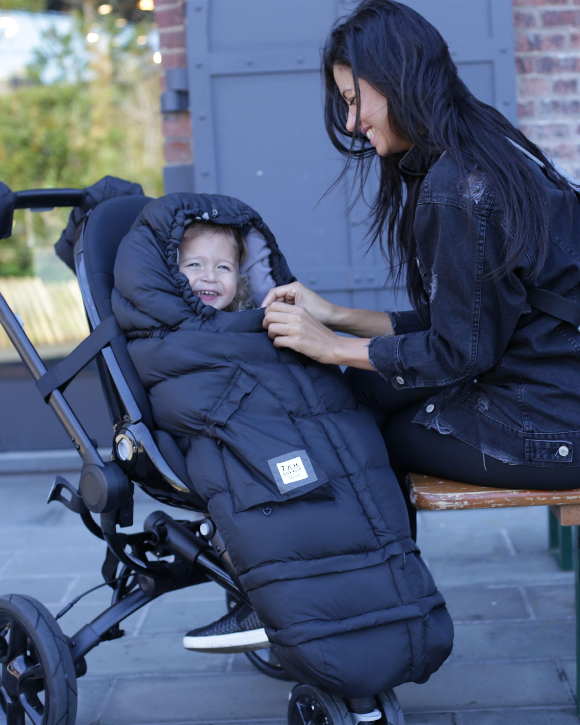 Photo 1 of 7AM Enfant Stroller Blanket 212 - Adjustable Baby Car Seat Zipped Blanket for Babies Winter, Unisex Multi Purpose Fleece Lined Warm Hooded Toddler Footmuff Water Repellent | (6M - 4T)
