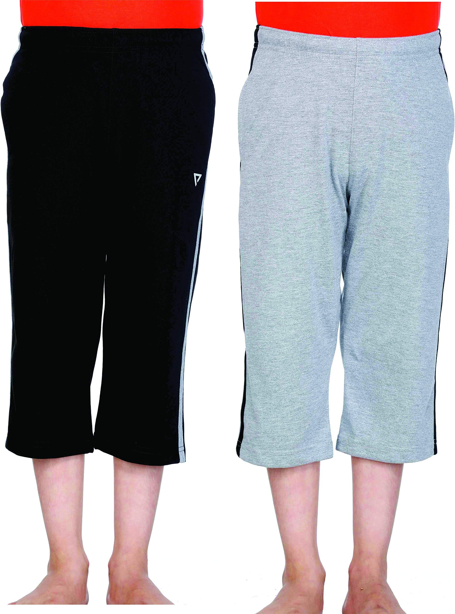 Boy's Capri Black and Grey Combo Pack of 2