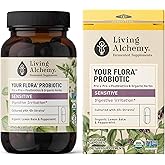 Gut Health Supplements - Your Flora Probiotic Sensitive with Fermented Soybean, Lemon Balm, Peppermint, & Prebiotics - Cleanse Detox for Men & Women - Vegan, Non-GMO - Living Alchemy, 60 Pcs