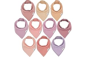 DIAPER SQUAD DiaperSquad's Baby Bibs for Drooling and Teething, Bibs for Boys, Baby Girl - Solid Cotton Baby Drool Bibs