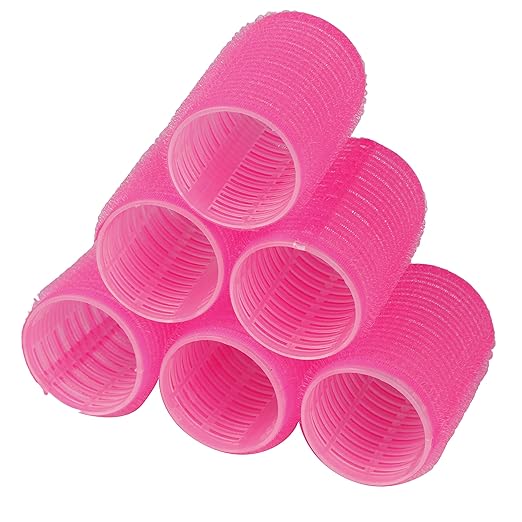 SHAFIRE Hair Rollers Curlers (4 x 6 cm, Random Colour) -6 Pieces