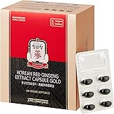 JUNG KWAN JANG Korean Red Ginseng Extract Capsule Gold - Vegan Energy Supplements - No Caffeine & Non-GMO (600mg, 150 Capsules)