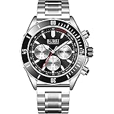 BUREI Men Fashion Wrist Watches Analog Quartz Waterproof Watch for Men