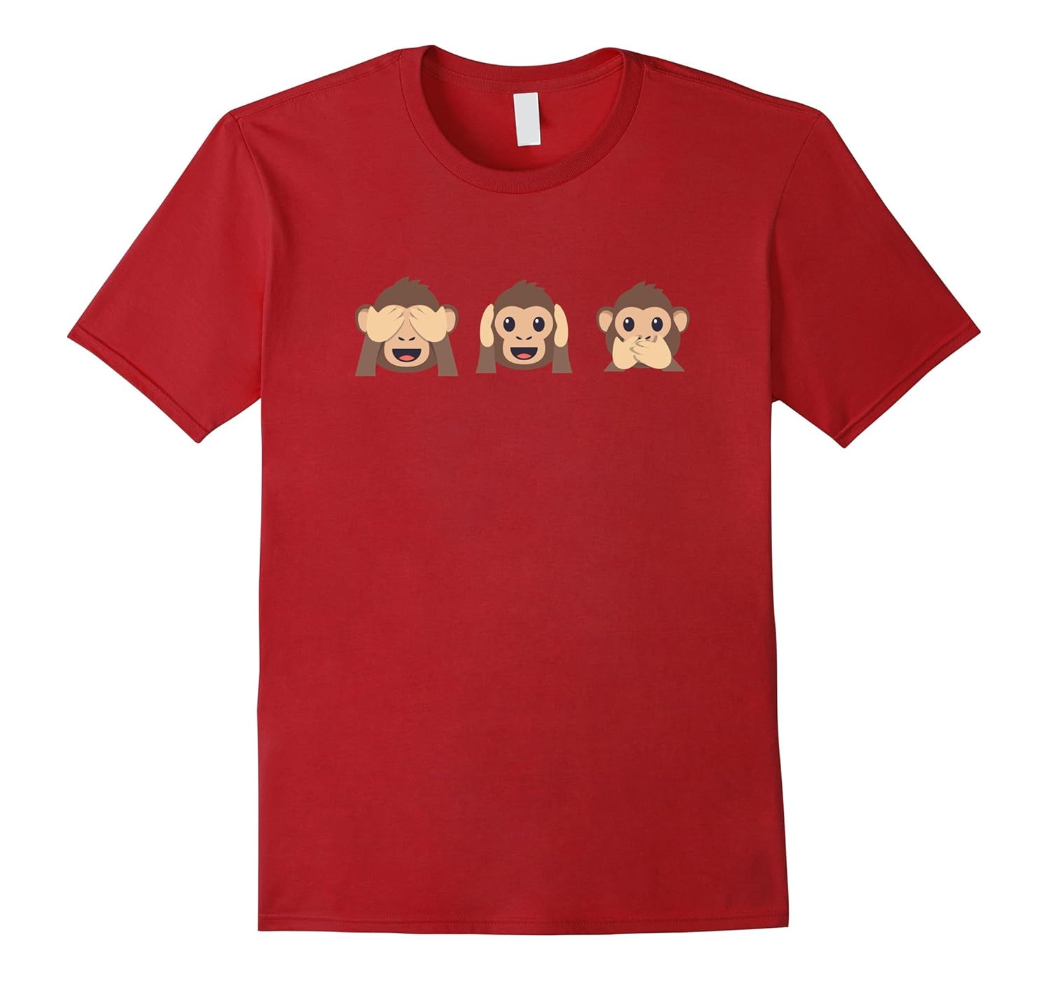 See, Hear, Talk No Evil Tee Emoji Shirt Apes Emoji Outfit-ANZ