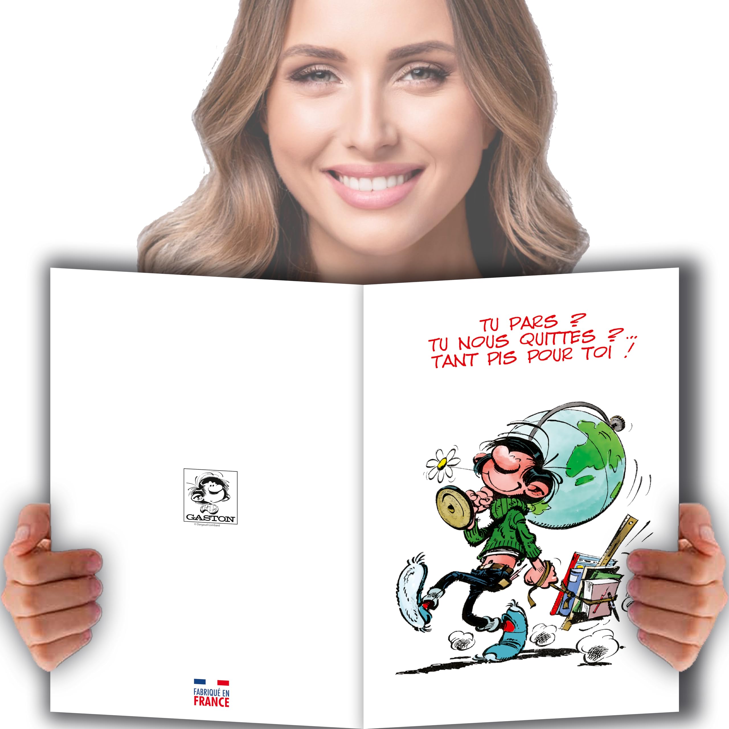 Gaston Lagaffe GLMX-2029 Large A4 Retirement Card and Envelope Illustrated Travel Rest Maxi Giant [English Language not Guaranteed]