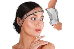 ABC PACK & SUPPLY Black Disposable Hair Net, 24 Inches. 100 Pack Micro Nylon Bouffant Hair Nets. Bouffant Caps Disposable with Elastic Edge. Stretchable Hairnets for Foodservice, Industrial Use