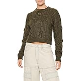 Forever 21 Womens Rosette Cable Knit Sweater