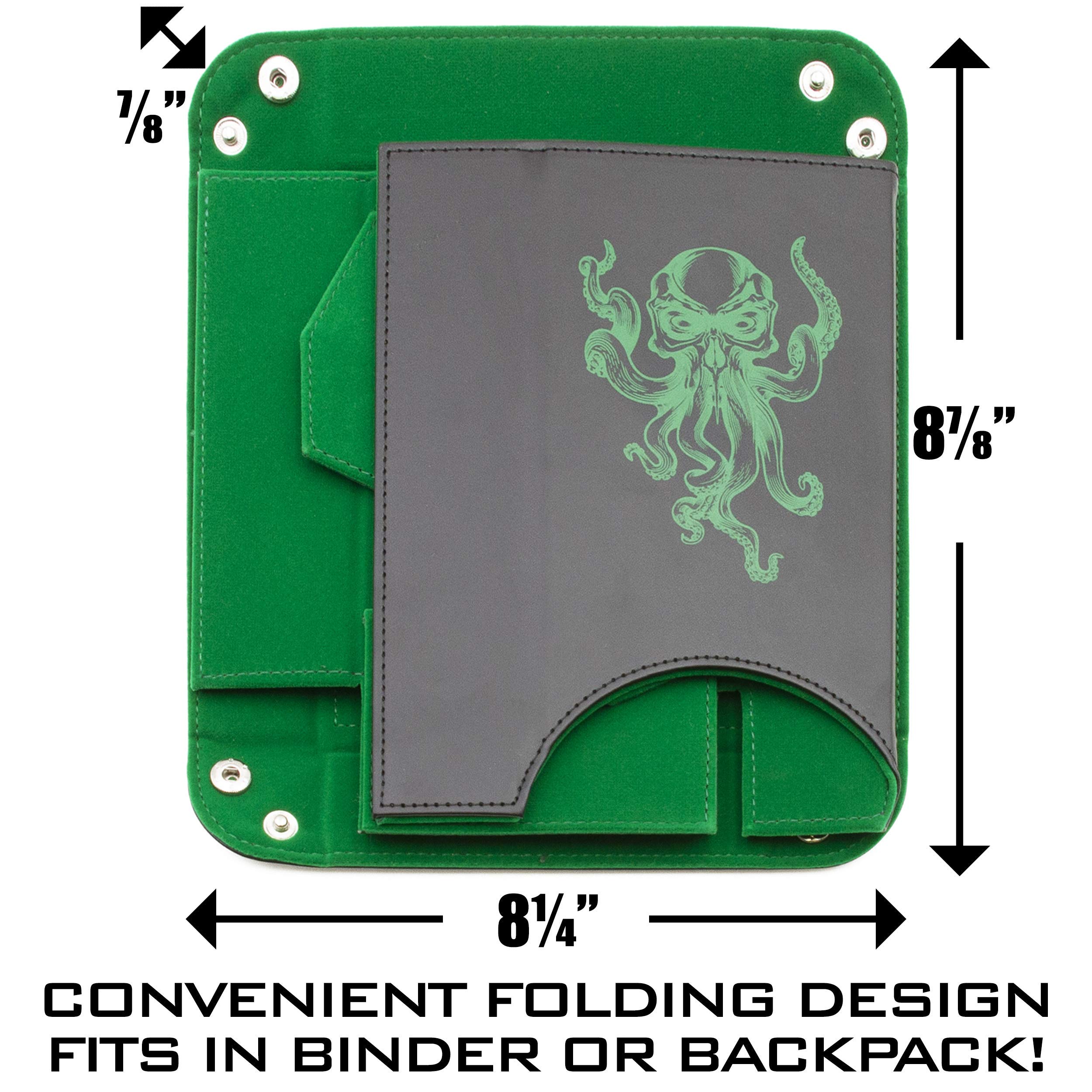 CASEMATIX Portable Dice Tower and Tray Set with Non-Scratch Felt Interior - Folding 8