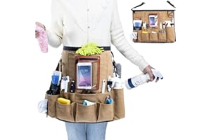 FRECOLSH Cleaning Apron for Housekeeping, Work Aprons for Women with Pockets for Cleaning Supplies,Tool Apron,Work Apron