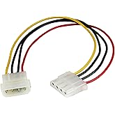 StarTech.com 12in Molex LP4 Power Extension Cable M/F - 4 pin Molex Power Connector - 4 pin Power Extension Cable - LP4 Power