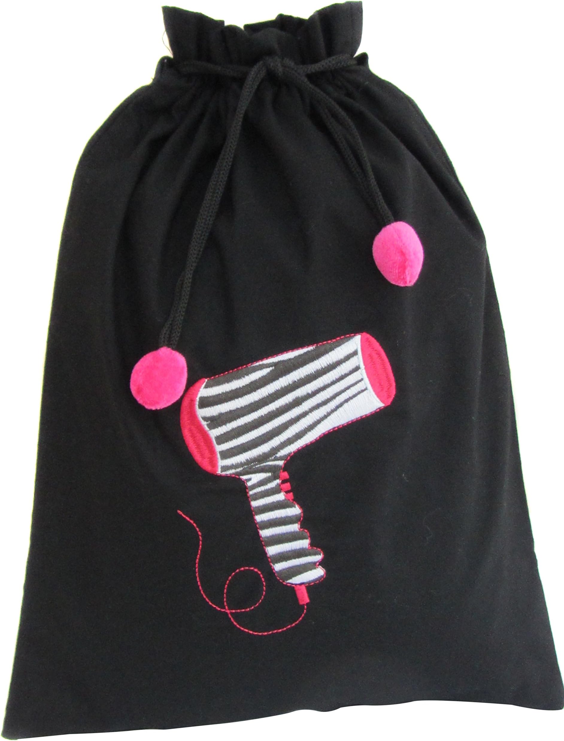 Zazendi Travel Hair Dryer Bag Zebra Design/Organizing heat resistant bag, Black, One Size