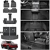 HOUCLEMIC Floor Mats for 2024 2025 2026 Hyundai Santa Fe (Fit Hybrid and Gas), TPE All Weather Protection Custom Trunk Cargo Mat with Backrest Mat for Hyundai Santa Fe Accessories