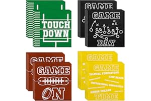 QUERICKY 100pcs Football Napkins Disposable Football Paper Luncheon Napkins Set for Football Party Decorations Football Game Day Event Birthday Party Supplies, 4 Designs Football Napkins