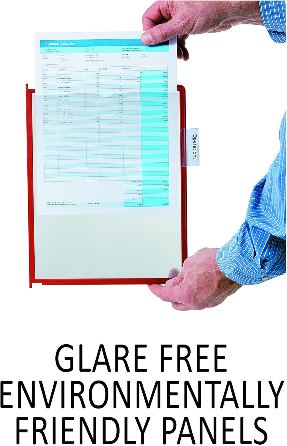 DURABLE Desktop Reference System, 10 Double-Sided Panels, Letter-Size, Assorted Colors, INSTAVIEW Design (561200) : Office Products