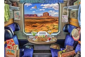 Buffalo Games - Lars Stewart - Mountain Valley Train Ride - 1000 Piece Jigsaw Puzzle for Adults Challenging Puzzle Perfect fo