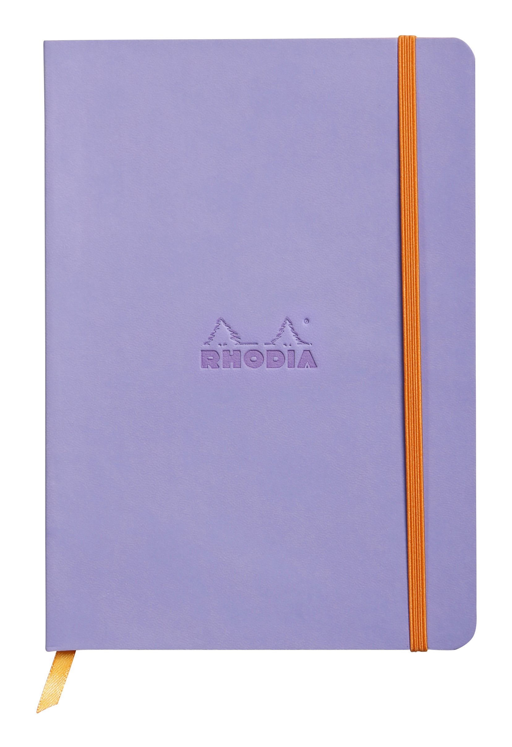 RHODIA 117409C - Iris Soft Notebook - A5 - Lined - 160 pages - Ivory Clairefontaine Paper 90 g/m - Bookmark, Elastic Closure - Faux Leather Cover - Rhodiarama Collection