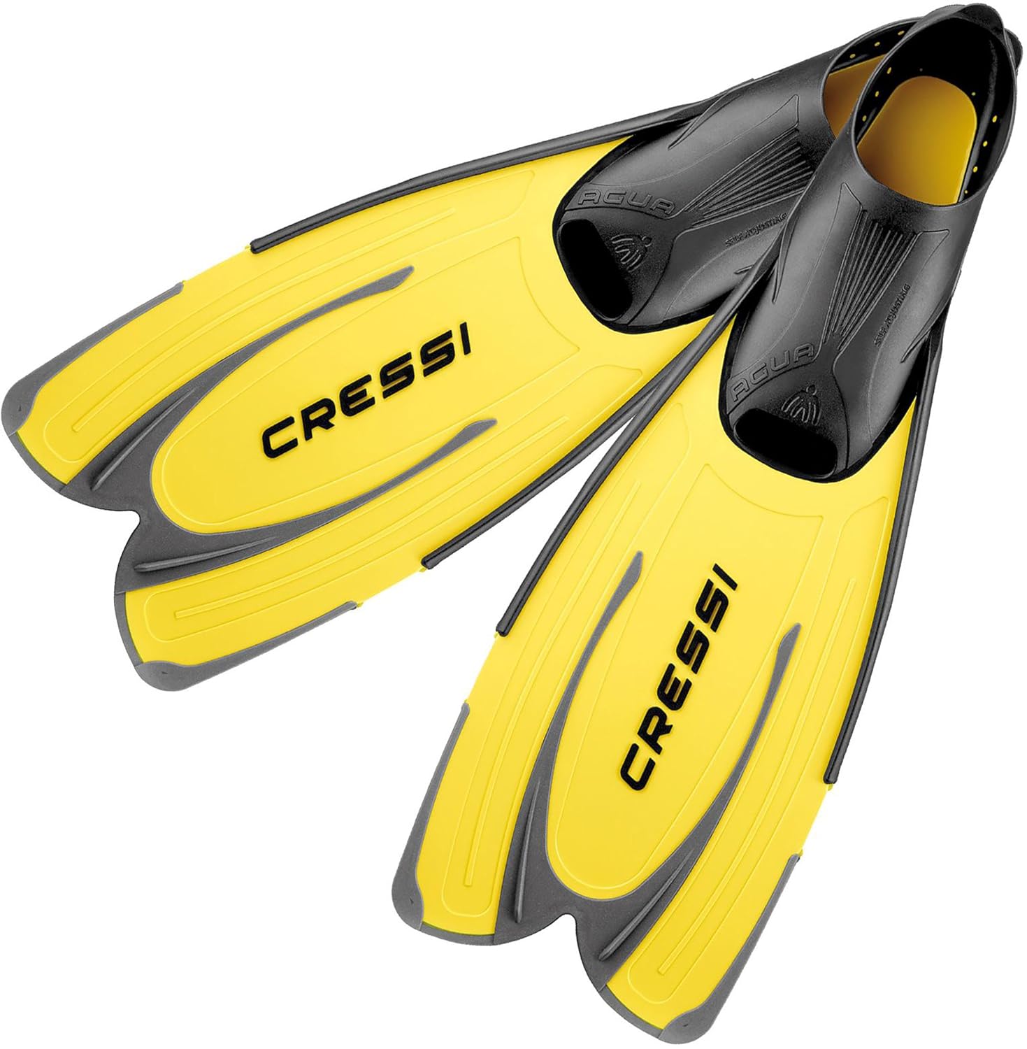 Cressi AGUA Adult Long Fins for Swimming & Snorkeling Made in Italy