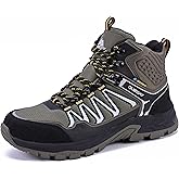 Queday Waterproof Hiking Boots Mens Lightweight Walking Shoes Daily Hike Trekking Trail Outdoor Camping Climbing