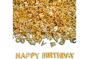 YUSHENG 300+ Pieces 9x12mm Big Large Alphabet Letter Beads Charms A-Z Mixed Plastic Shape Loose Bead for Jewelry Making Bracelets Necklaces Key Chains (Golden)