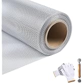 36in x 200in 304 Stainless Steel Window Screen Mesh Roll,Silver | Double Head Roller And Gloves Included, Easy Installation, Custom Fit, DIY Replacement Ideal For Windows, Doors, and Patios