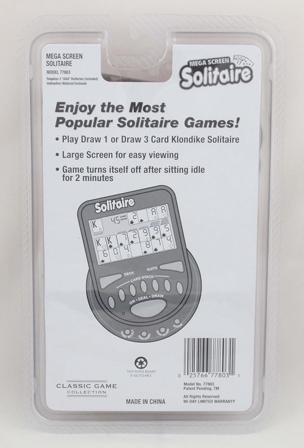 klondike solitaire handheld game