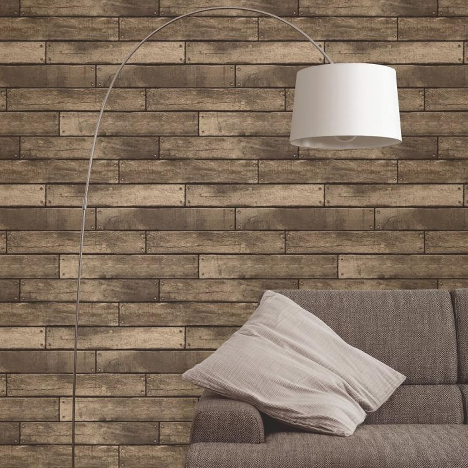 Brewster FD31289 Wooden Plank Wallpaper - Gold, 53 x 53 cm