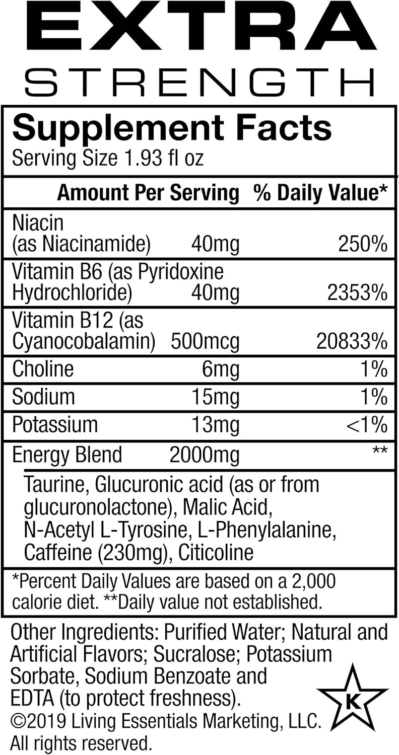 5 Hour Energy Shot Extra Strength Peach Mango- 48 Pack of 2 Ounce Bottles: Sports & Outdoors
