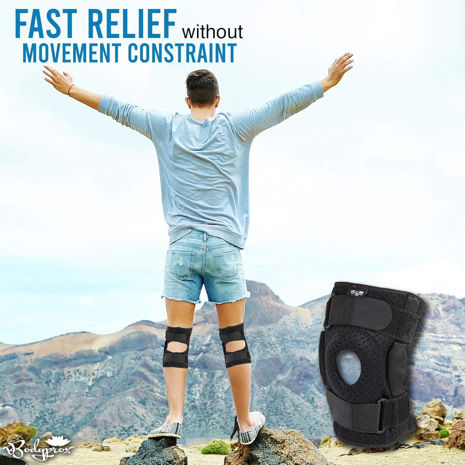 Hinged Knee Brace for Men and Women, Knee Support for Swollen ACL, Tendon, Ligament and Meniscus Injuries: Industrial & Scientific
