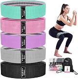 PLEASION Fabric Resistance Bands 5 Levels Booty Bands Set view 4