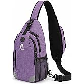 Structured Sling Backpack with Oversized Strap Pocket (Fits Power Bank) - Heavy Duty Water Resistant Crossbody Bag for Tech & Travel - Thick Padded Bottom Anti-Theft Daypack (Fits Tablet/Console)
