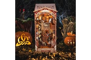 TZGSONP 3D Wooden Puzzle Bookends, 2026 New DIY Book Nook Kit, Magic Book House Model Building Kit Insert Decor with Sensor Light, Stand Bookshelf for Home Decorative Books Ornaments (Magic World)