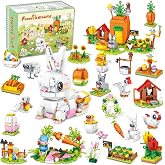 24 Packs Easter Egg Fillers-24 in 1 Easter Bunny Carrot House Building Block Sets For Easter Egg Stuffers Easter Egg Fillers Easter Basket Stuffers Gift Classroom Goody Bags Party Favors For Kids 6+
