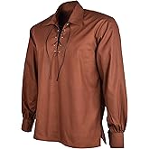 DSS Kilt- Scottish Jacobite/JACOBEAN/Ghillie Shirt (Small, Brown)