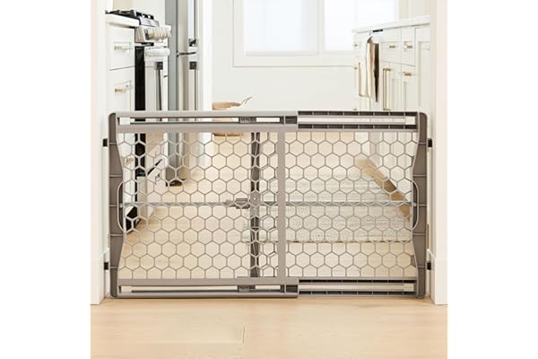 Regalo Easy Fit Plastic Adjustable Extra Wide Baby Gate, Award Winning Brand, 23 Inches Tall, Fits Openings Between 28 to 42