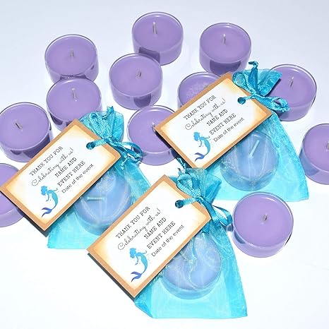 Amazon Com Mermaid Party Favors 24 Scented Tealights 24