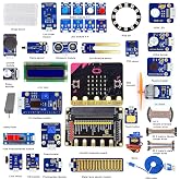 Adeept Sensor Starter Kit for BBC Micro:bit (V2 Included), STEM DIY Project | Programmable Starter Kit for Micro:bit with 35 Projects PDF Tutorial Book | Expansion Board Included