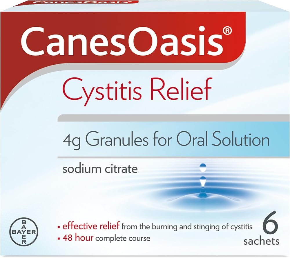 CanesOasis Cystitis Relief Granules 6 Count Cranberry Flavour