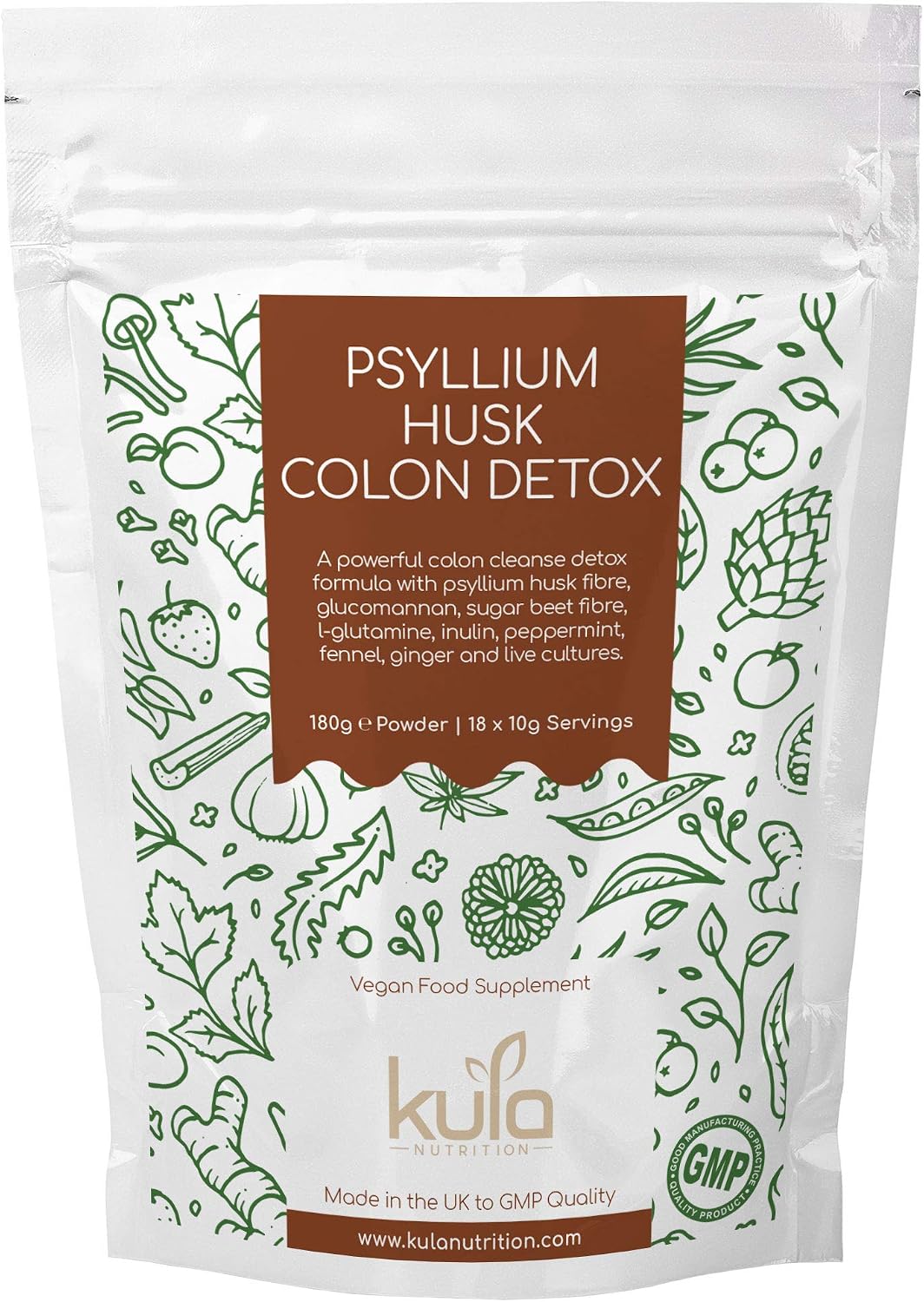 HappyBowel, Prebiotic Soluble Fibre Powder Supplement with Probiotics for Gut Health. Inulin FOS, Psyllium Husk, Glucomannan
